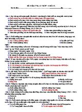 Đề kiểm tra 15p học kì I Lịch sử lớp 12 (Có đáp án)